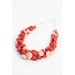 Deep Red Floral Statement Necklace