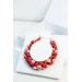 Deep Red Floral Statement Necklace