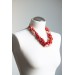 Deep Red Floral Statement Necklace