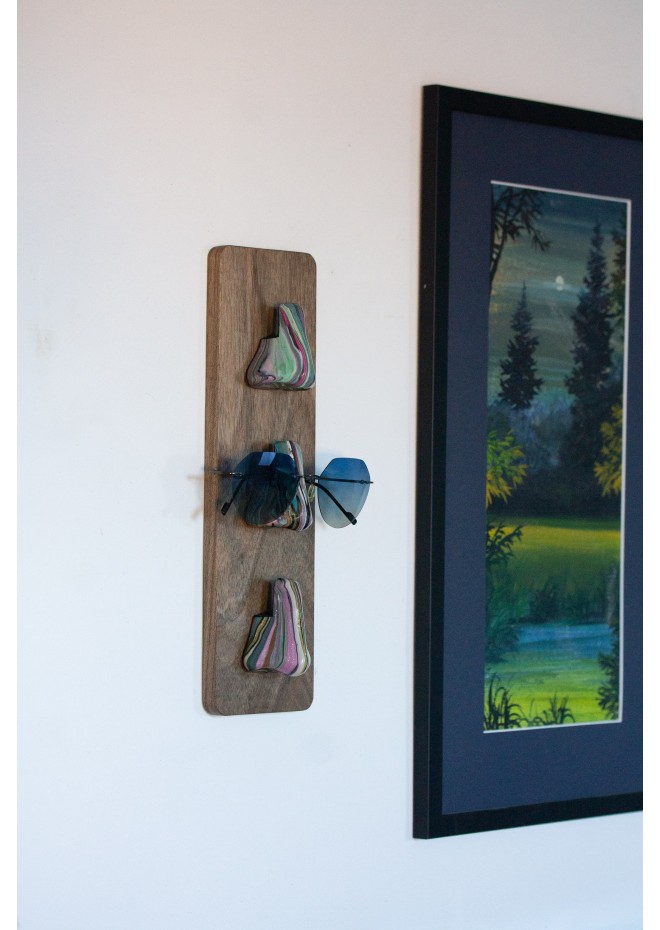 Wall Mounted Glasses Holder with Sculptural Noses