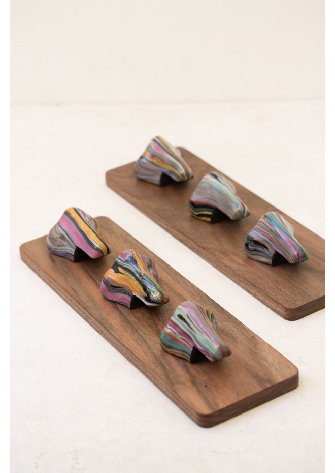 Wall Mounted Glasses Holder with Sculptural Noses