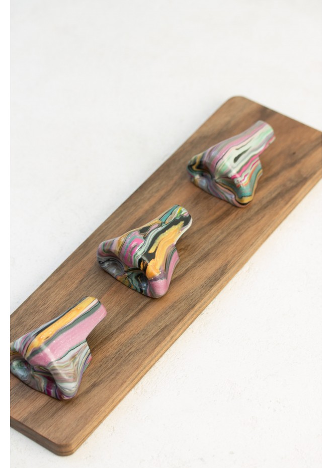 Wall Mounted Glasses Holder with Sculptural Noses