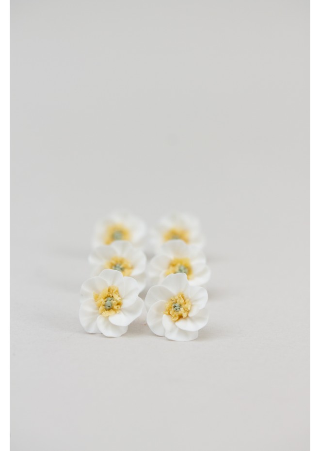 Floral Stud Earrings – Delicate Botanical Bridal Design