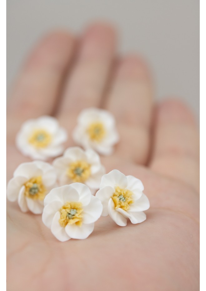 Floral Stud Earrings – Delicate Botanical Bridal Design
