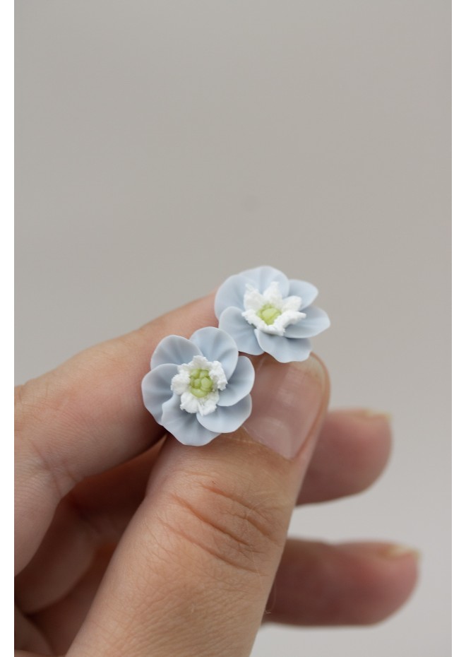 Floral Stud Earrings – Delicate Botanical Bridal Design