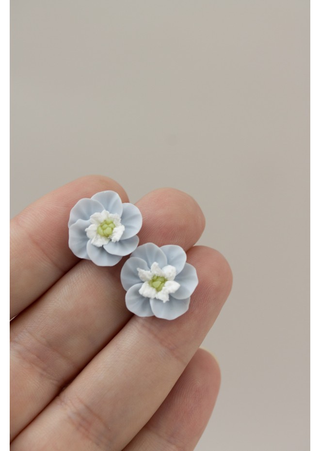 Floral Stud Earrings – Delicate Botanical Bridal Design