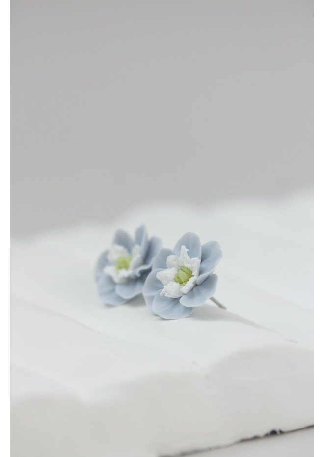 Floral Stud Earrings – Delicate Botanical Bridal Design