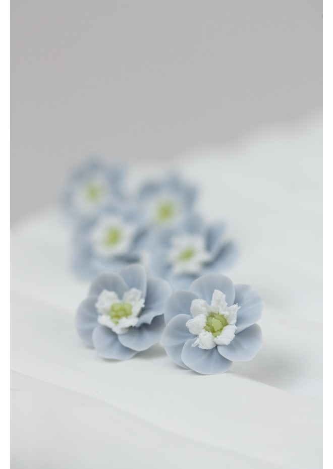 Floral Stud Earrings – Delicate Botanical Bridal Design