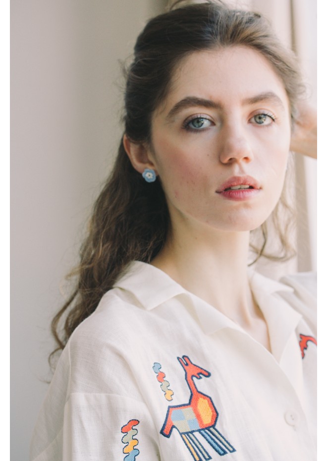 Floral Stud Earrings – Delicate Botanical Bridal Design