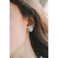 Floral Stud Earrings – Delicate Botanical Bridal Design