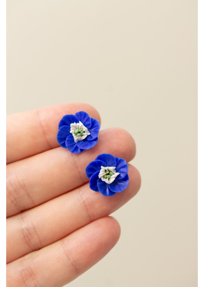 Floral Stud Earrings – Delicate Botanical Bridal Design