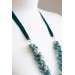 Dusty Teal Floral Statement Necklace