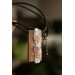 Handmade Floral Bouquet Necklace with Walnut Wood Pendant
