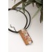 Handmade Floral Bouquet Necklace with Walnut Wood Pendant