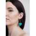 Ranunculus Flower Statement Earrings in Multiple Colors