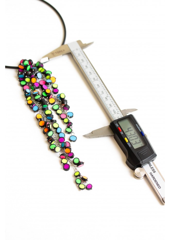 Rainbow Raindrops Neon Asymmetric Choker Necklace