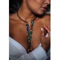 Rainbow Raindrops Neon Asymmetric Choker Necklace