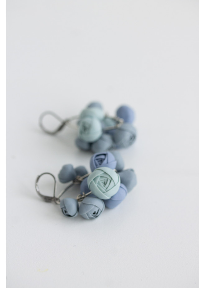 Ranunculus Flower Statement Earrings in Multiple Colors