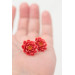 Dahlia Flower Stud Earrings