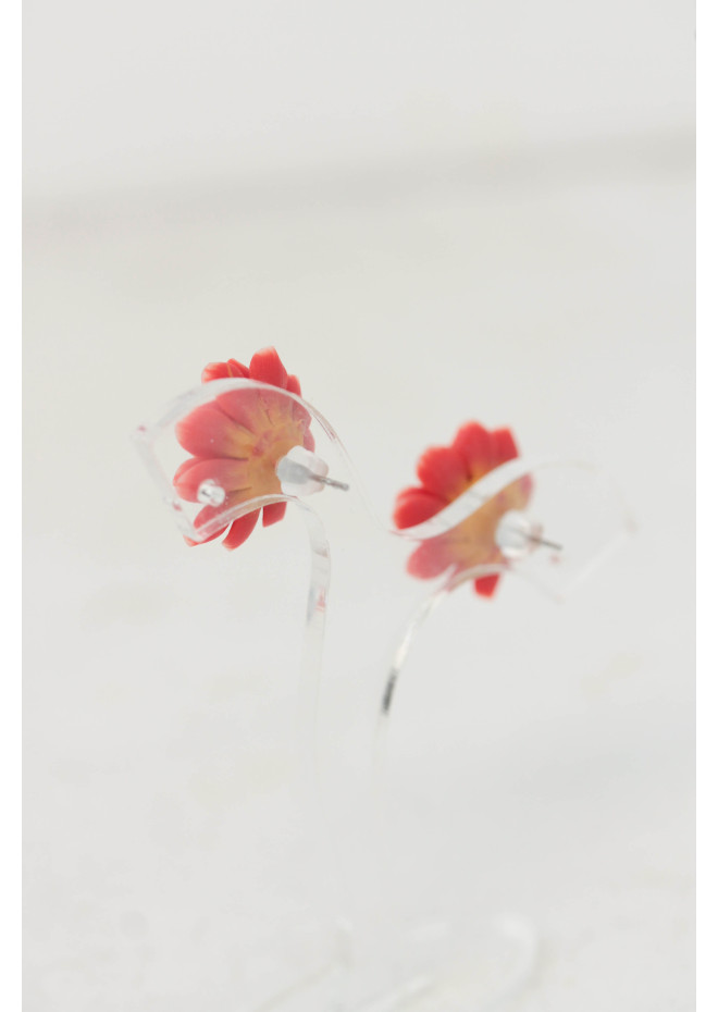 Dahlia Flower Stud Earrings