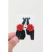 Dahlia Flower Stud Earrings