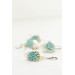 Sculptural Succulent Earrings with Natural Shells and Pearls