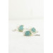 Sculptural Succulent Earrings with Natural Shells and Pearls