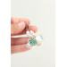 Sculptural Succulent Earrings with Natural Shells and Pearls