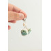 Sculptural Succulent Earrings with Natural Shells and Pearls