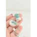 Sculptural Succulent Earrings with Natural Shells and Pearls