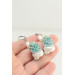 Sculptural Succulent Earrings with Natural Shells and Pearls