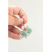 Sculptural Succulent Earrings with Natural Shells and Pearls