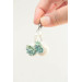 Sculptural Succulent Earrings with Natural Shells and Pearls