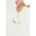 Sculptural Succulent Earrings with Natural Shells and Pearls