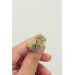 Succulent and Rose Stud Earrings Set of 3