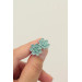 Succulent and Rose Stud Earrings Set of 3