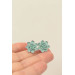 Succulent and Rose Stud Earrings Set of 3