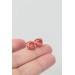 Succulent and Rose Stud Earrings Set of 3
