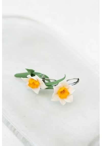 Daffodil Flower Earrings