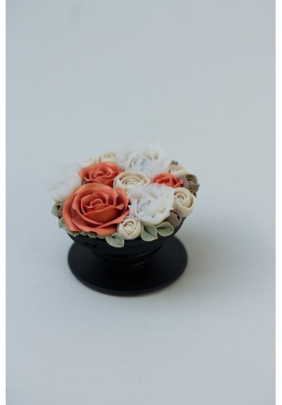 Orange roses Flowers bouquet phone grip, Floral phone accessory