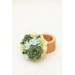 Handmade Wooden Ring Box with Succulent Decor – Unique Ash Wood Jewelry Box