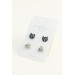 Animal Stud Earrings – Black Cat & Gray Mouse | Hypoallergenic Jewelry for Sensitive Ears