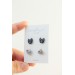 Animal Stud Earrings – Black Cat & Gray Mouse | Hypoallergenic Jewelry for Sensitive Ears