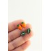 Mini Vegetable Stud Earrings – Carrots & Pea Pods | Hypoallergenic Jewelry for Sensitive Ears