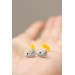 Mouse & Cheese Stud Earrings – Hypoallergenic Polymer Clay Jewelry for Sensitive Ears