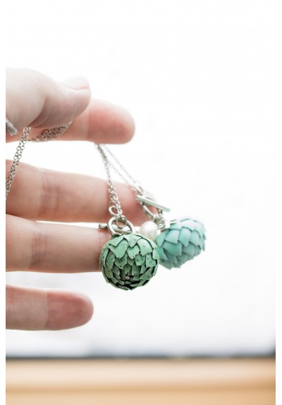 Mint Artichoke Necklace