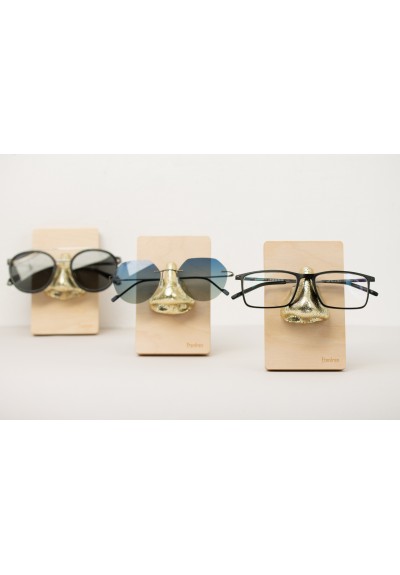 Golden Nose Stand for Glasses and Sunglasses (Wall- mounted)